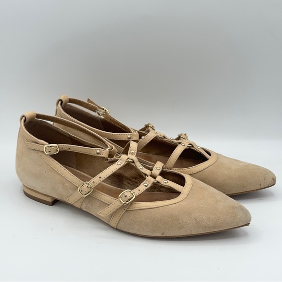 CORSO COMO Mince Caged Pointed Flats Tan Cream Neutral - Picture 2 of 7